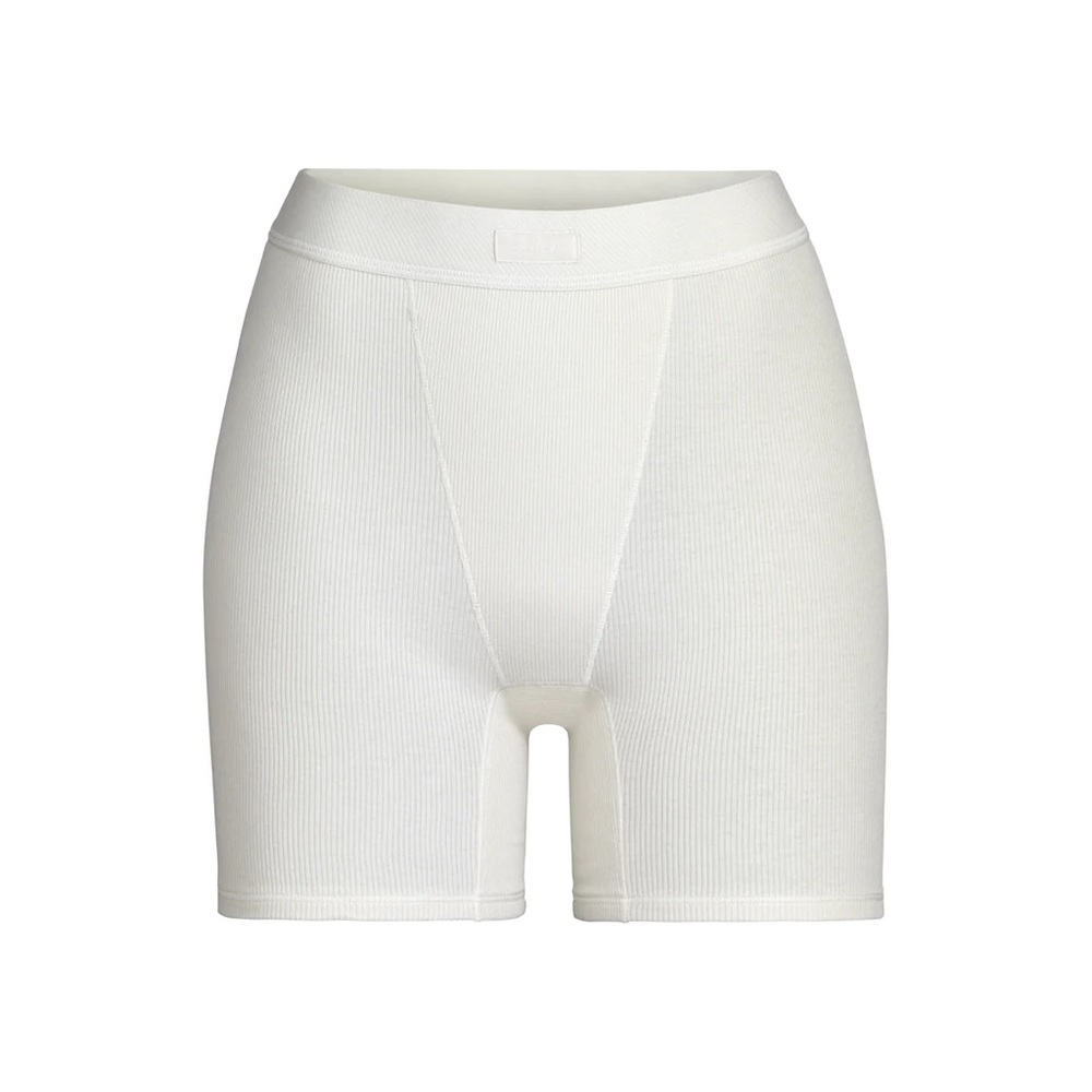 SKIMS Cotton Rib Boxer - Bone